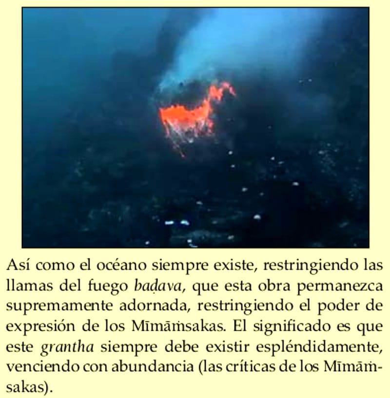 el fuego badava dentro del océano