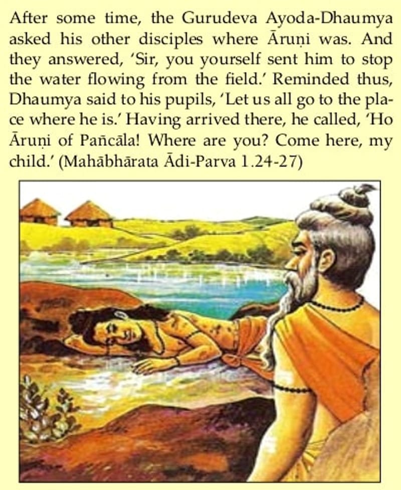 aruni lying down to stop water from overflowing